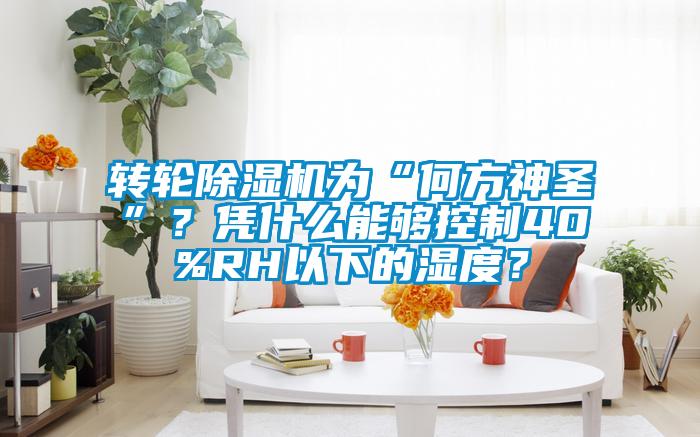 轉(zhuǎn)輪除濕機(jī)為“何方神圣”？憑什么能夠控制40%RH以下的濕度？