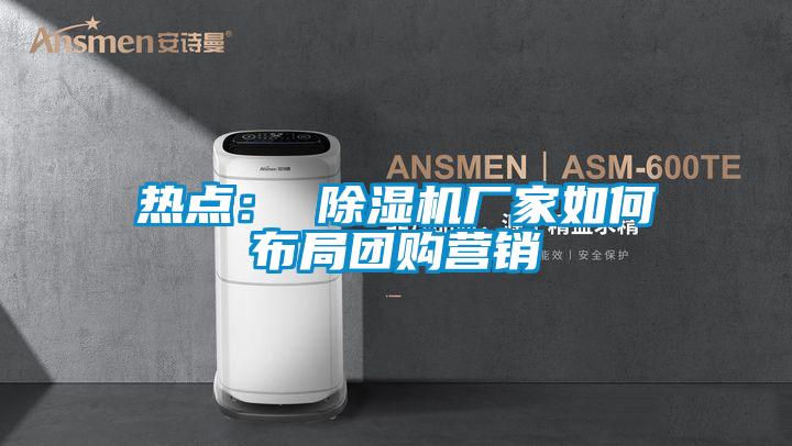熱點： 除濕機(jī)廠家如何布局團(tuán)購營銷