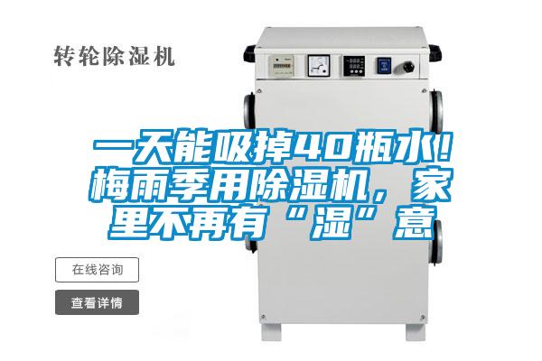 一天能吸掉40瓶水！梅雨季用除濕機(jī)，家里不再有“濕”意