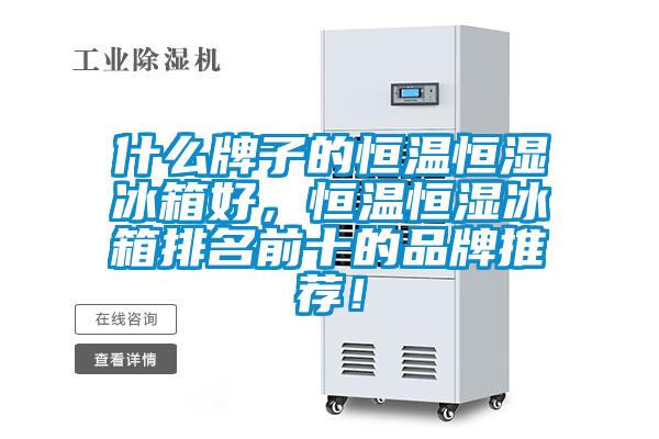 什么牌子的恒溫恒濕冰箱好，恒溫恒濕冰箱排名前十的品牌推薦！