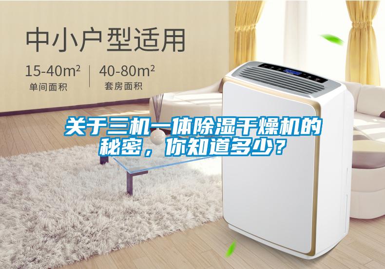 關(guān)于三機(jī)一體除濕干燥機(jī)的秘密，你知道多少？