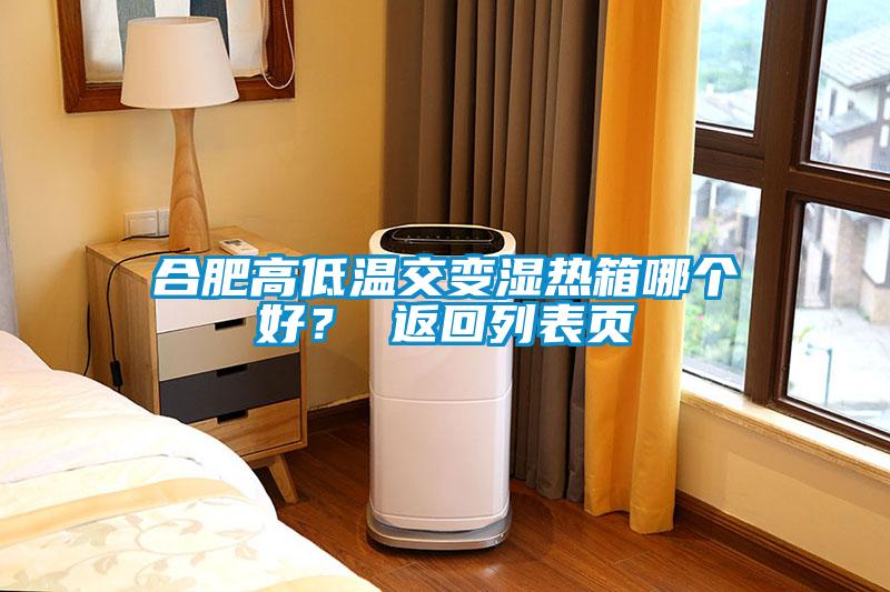 合肥高低溫交變濕熱箱哪個好？ 返回列表頁