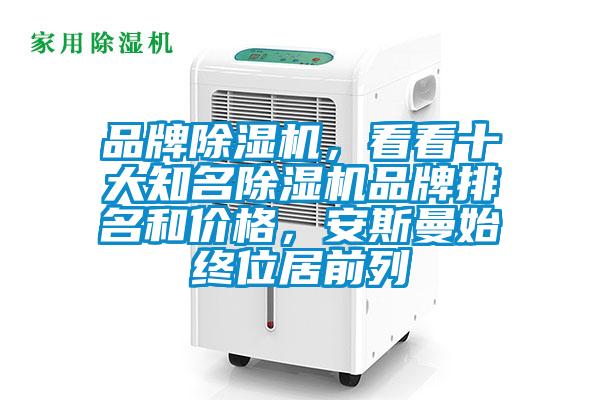 品牌除濕機，看看十大知名除濕機品牌排名和價格，安斯曼始終位居前列