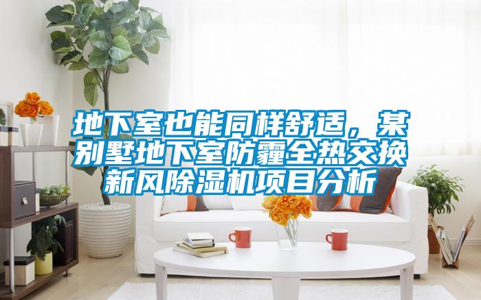 地下室也能同樣舒適，某別墅地下室防霾全熱交換新風(fēng)除濕機項目分析