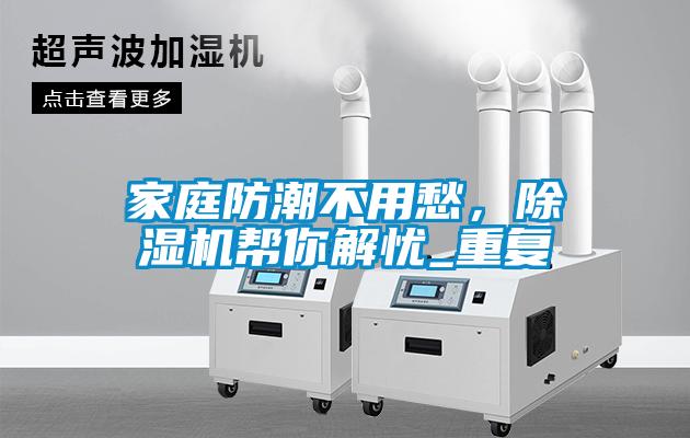 家庭防潮不用愁，除濕機(jī)幫你解憂_重復(fù)