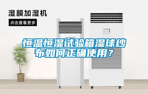 恒溫恒濕試驗箱濕球紗布如何正確使用？