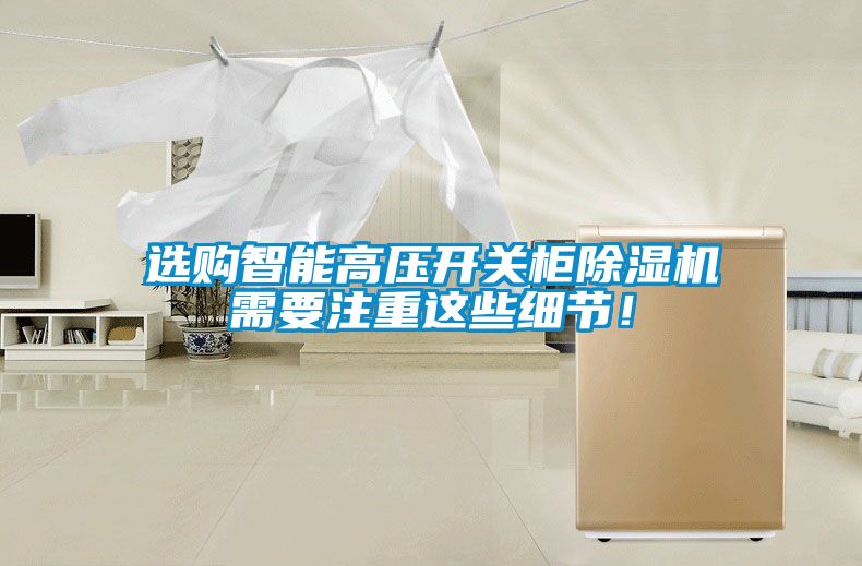 選購智能高壓開關柜除濕機需要注重這些細節(jié)！