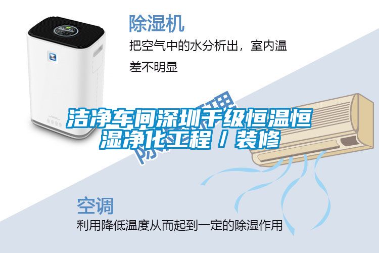潔凈車(chē)間深圳千級(jí)恒溫恒濕凈化工程／裝修